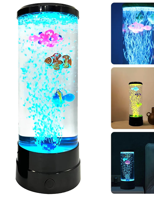 Load image into Gallery viewer, Lieonvis  LED round 6 Color Changing Light Effects Synthetic Jelly Fish Aquarium Mood Lamp
