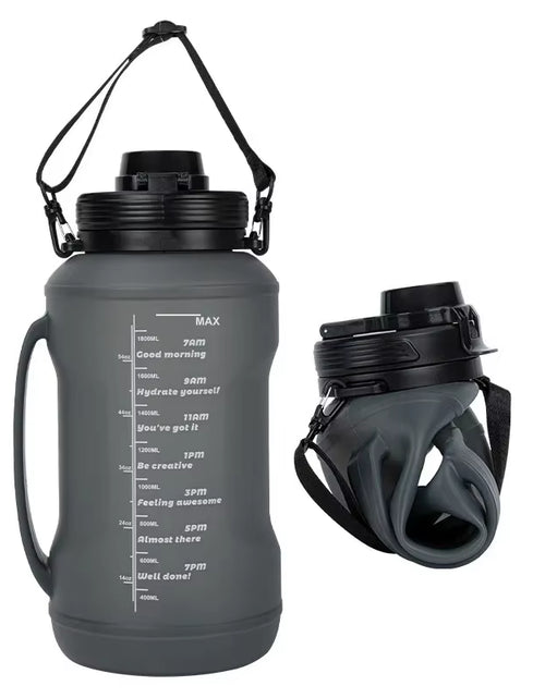 Load image into Gallery viewer, HydraFlex™ 2L Foldable Silicone Water Bottle – Ultimate Sports &amp; Outdoor Hydration
