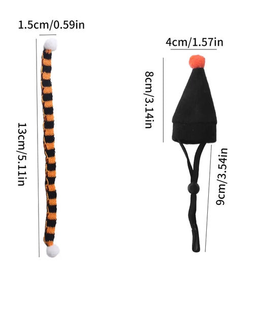 Load image into Gallery viewer, Hamster Christmas Halloween Costume Guinea Pig Small Pet Hat Scarf Headwear Pet Outfits for Chinchilla Rabbit Bunny Accessories
