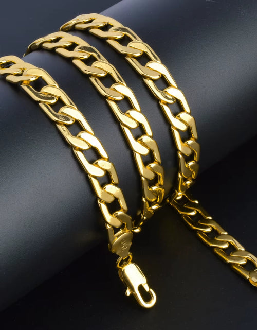 Load image into Gallery viewer, Sunny Jewelry Women Men'S Necklace Gold Plated Fashion Basic Punk Cuban Link Chain Long Necklace Neck Jewellery Accessories Gift
