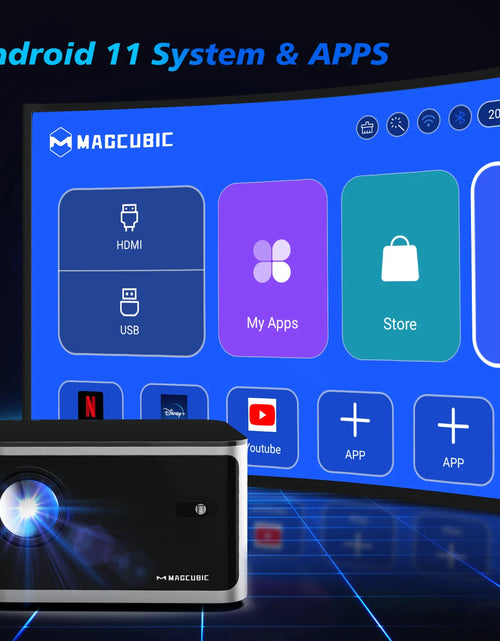 Load image into Gallery viewer, Auto Focus Smart Projector Android11 4K 580ANSI Full Wifi6 BT5.0 Allwinner H713 Voice Control Home Cinema Theater HY350
