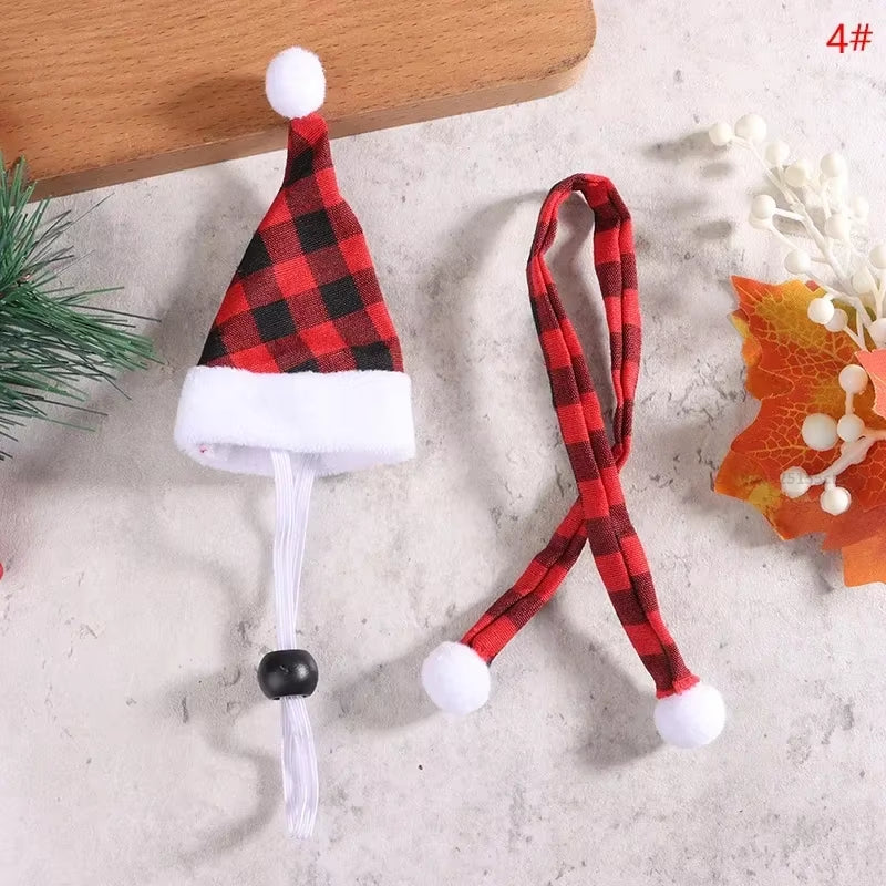 Hamster Christmas Halloween Costume Guinea Pig Small Pet Hat Scarf Headwear Pet Outfits for Chinchilla Rabbit Bunny Accessories