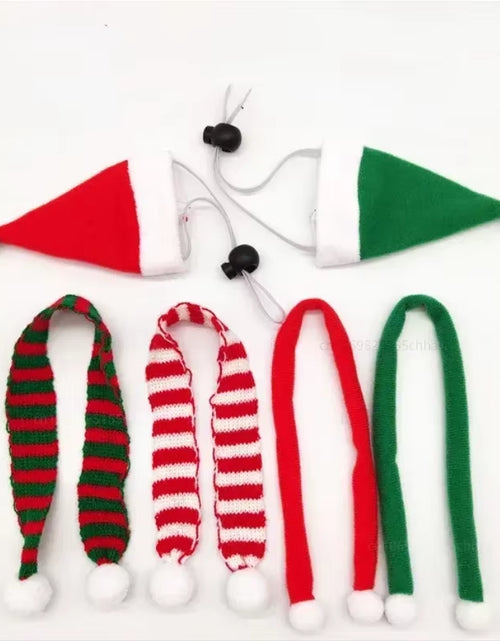 Load image into Gallery viewer, Hamster Christmas Halloween Costume Guinea Pig Small Pet Hat Scarf Headwear Pet Outfits for Chinchilla Rabbit Bunny Accessories
