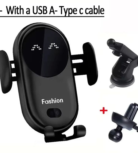 Automatic Clamping Infrared Induction Car Wireless Charger Stand for Iphone 11 12 13 14 15 Pro Max Samsung Galaxy S20 21 Plus