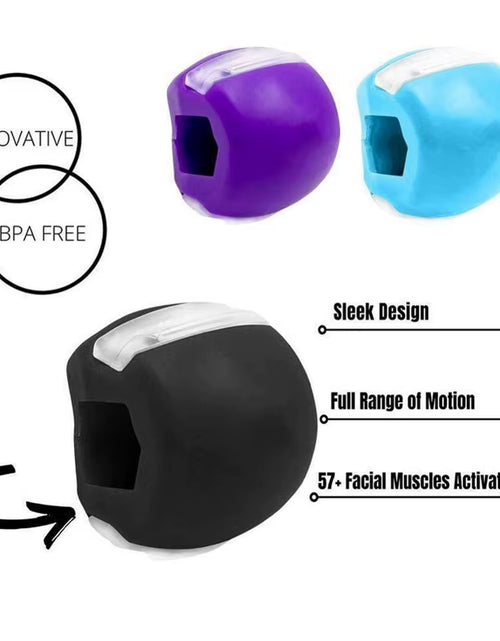 Load image into Gallery viewer, Silica Gel Face Fitness Ball Jaw Exerciser Facial Toner Reduce Double Chin Relax Ball Gym Fitness Training Jawline Simulator
