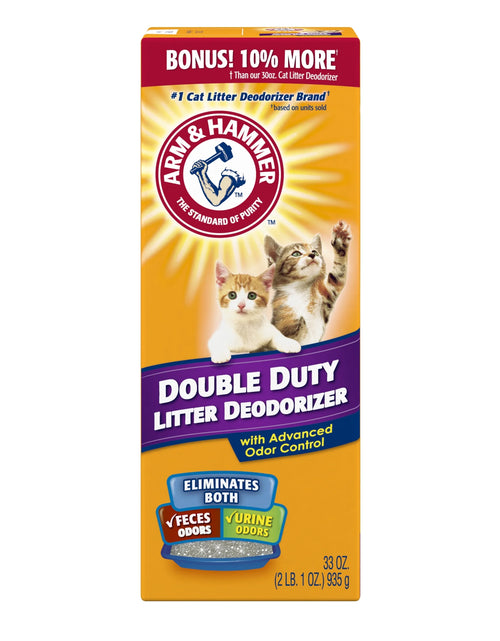 Load image into Gallery viewer, (2 Pack)  Double Duty Cat Litter Deodorizer and Pet Odor Eliminator, 33 Oz Box
