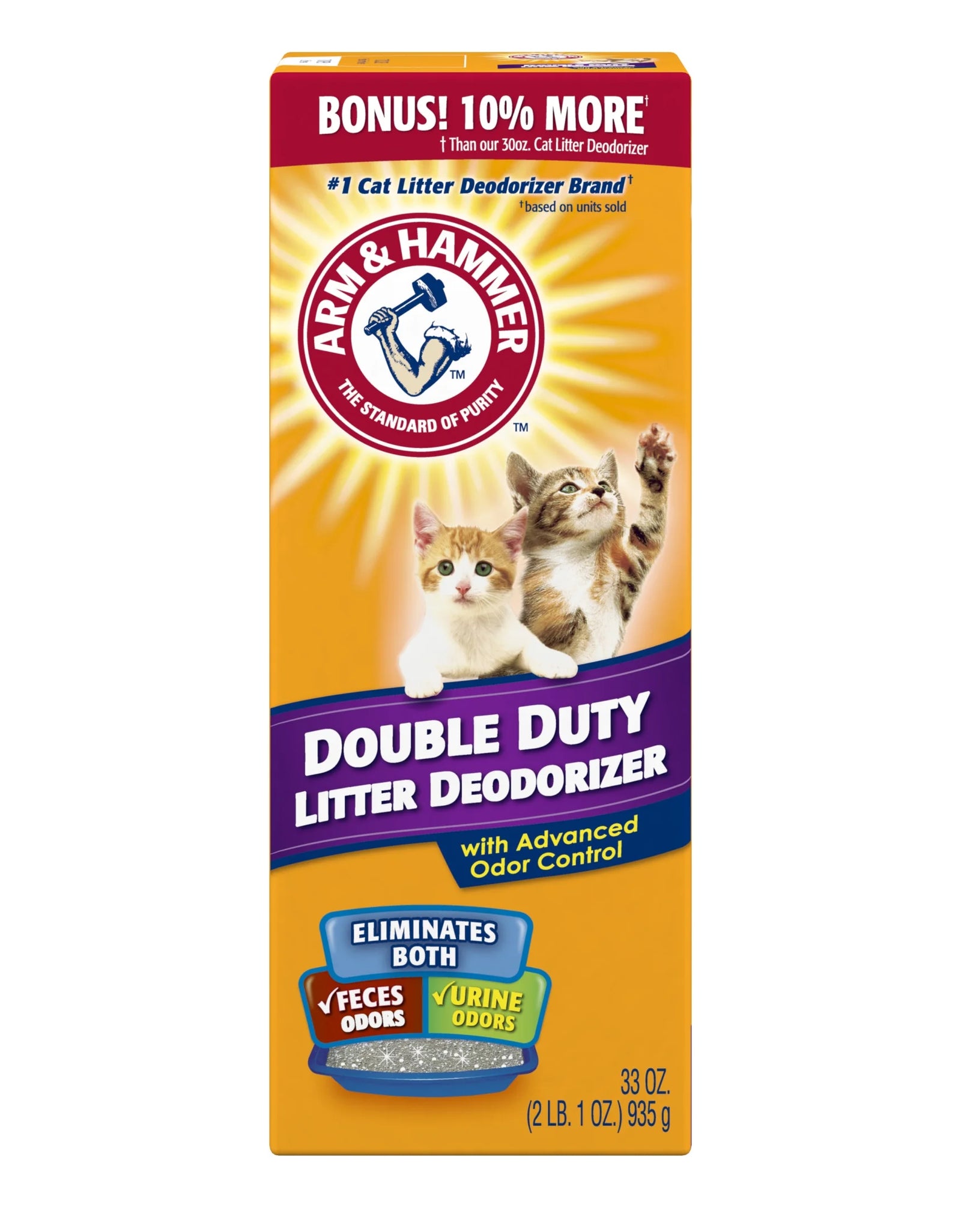 (2 Pack)  Double Duty Cat Litter Deodorizer and Pet Odor Eliminator, 33 Oz Box