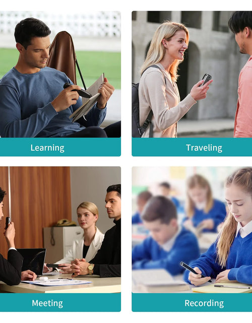 Load image into Gallery viewer, Language Translator Device,Translator Pen Reading Tool for Dyslexia， Reader Pen Translation Scanner Dictionary Pen with Voice &amp; Camera Translators, Portable Translator for Language Learners, Black
