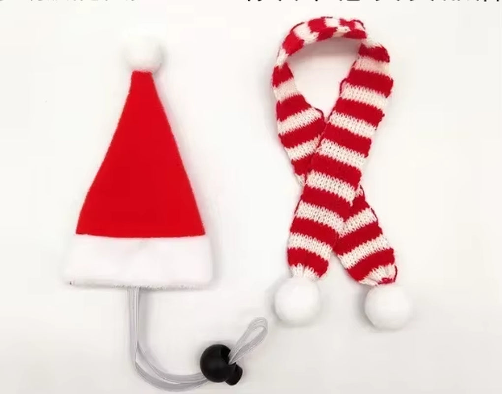 Hamster Christmas Halloween Costume Guinea Pig Small Pet Hat Scarf Headwear Pet Outfits for Chinchilla Rabbit Bunny Accessories