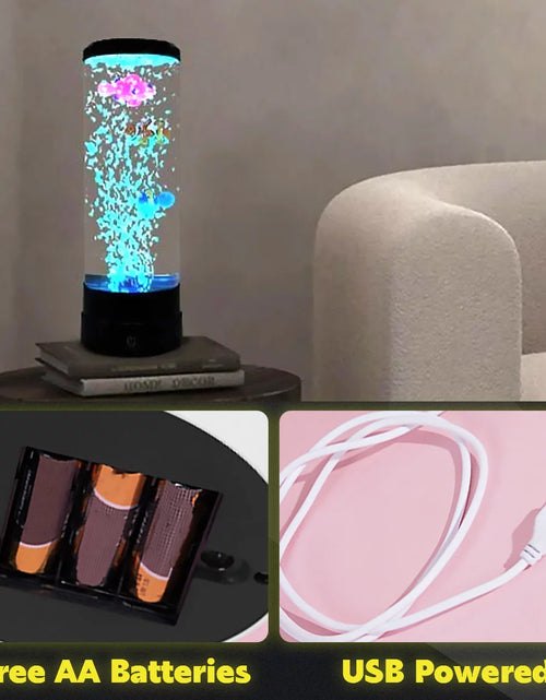 Load image into Gallery viewer, Lieonvis  LED round 6 Color Changing Light Effects Synthetic Jelly Fish Aquarium Mood Lamp

