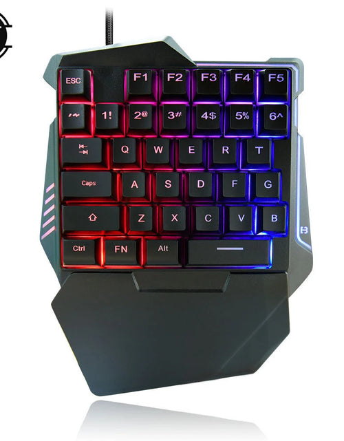 Load image into Gallery viewer, USB One-Handed Keyboard Gaming Mechanical Feel Keyboard Portable 35 Keys Mini Wired Keyboard Ergonomic Gaming Keyboard
