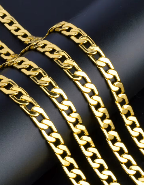 Load image into Gallery viewer, Sunny Jewelry Women Men'S Necklace Gold Plated Fashion Basic Punk Cuban Link Chain Long Necklace Neck Jewellery Accessories Gift
