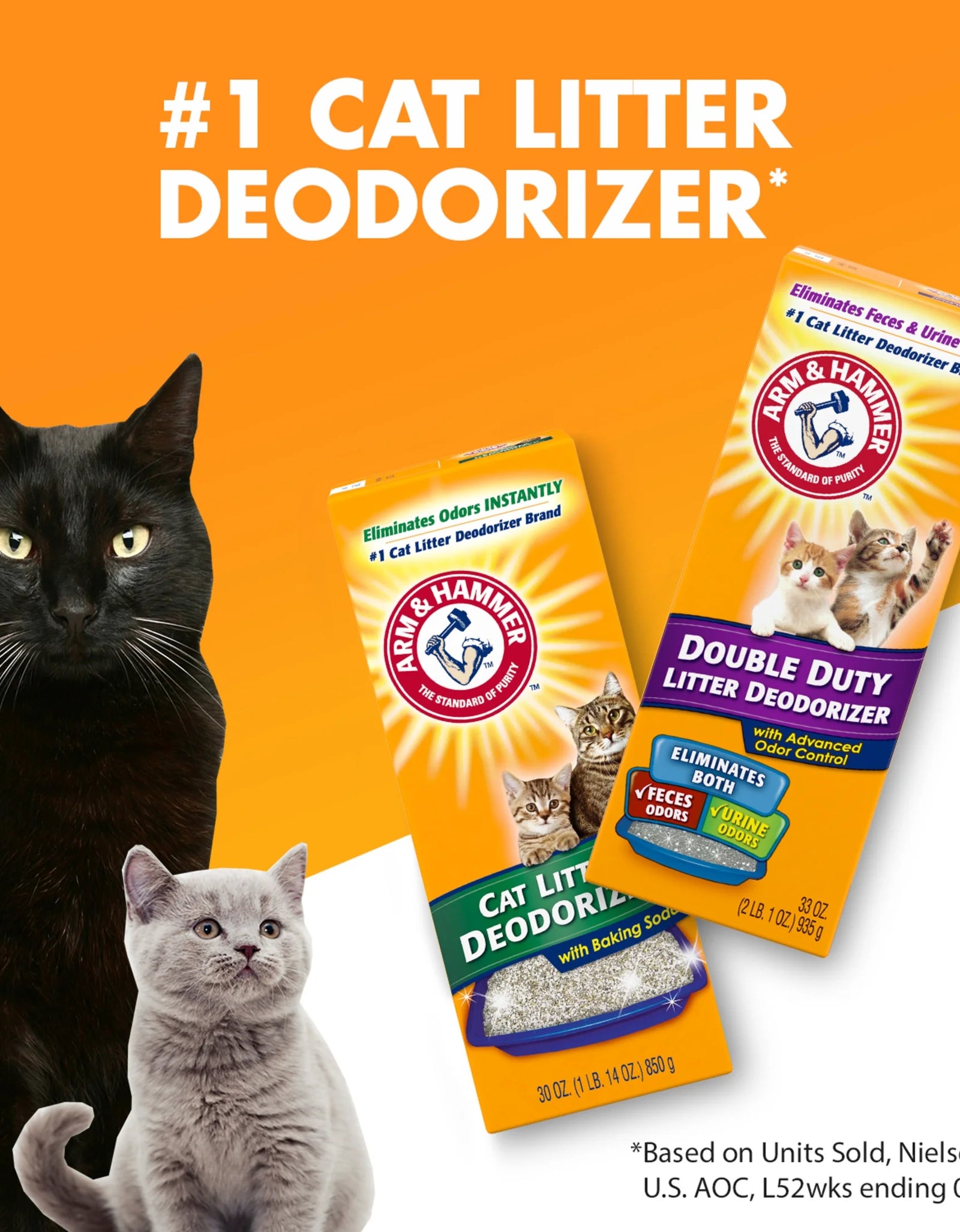 (2 Pack)  Double Duty Cat Litter Deodorizer and Pet Odor Eliminator, 33 Oz Box