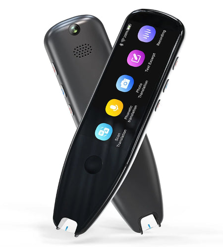 Language Translator Device,Translator Pen Reading Tool for Dyslexia， Reader Pen Translation Scanner Dictionary Pen with Voice & Camera Translators, Portable Translator for Language Learners, Black