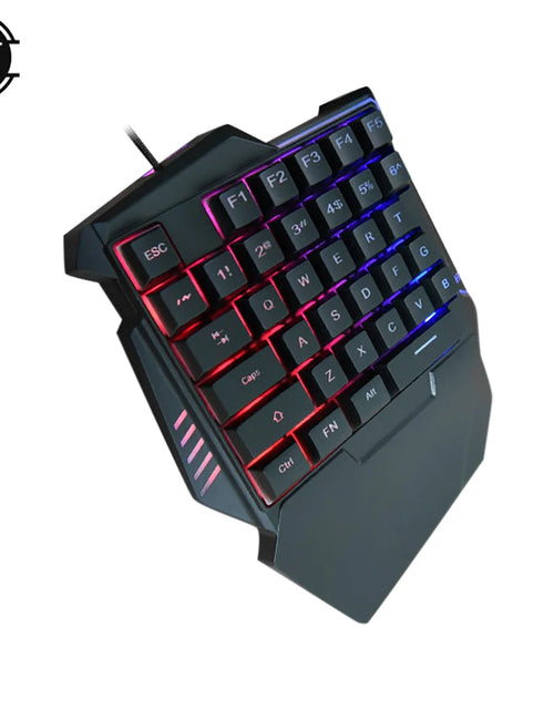 Load image into Gallery viewer, USB One-Handed Keyboard Gaming Mechanical Feel Keyboard Portable 35 Keys Mini Wired Keyboard Ergonomic Gaming Keyboard
