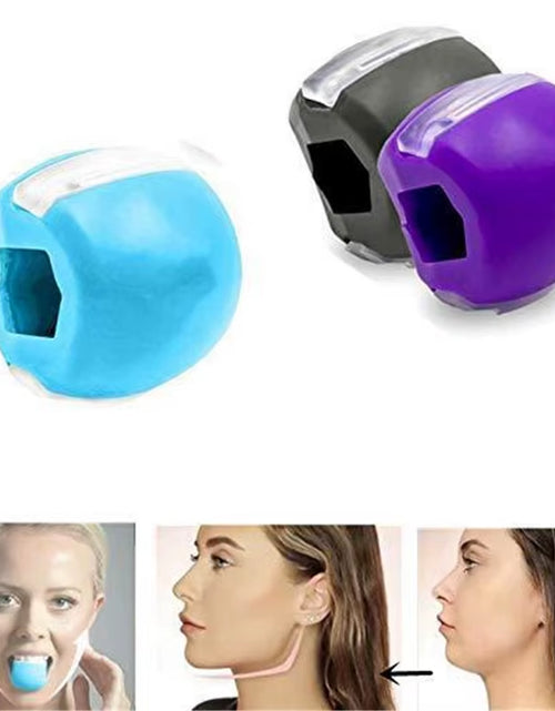 Load image into Gallery viewer, Silica Gel Face Fitness Ball Jaw Exerciser Facial Toner Reduce Double Chin Relax Ball Gym Fitness Training Jawline Simulator
