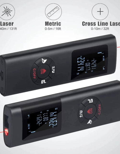 Load image into Gallery viewer, 40M/60M Mini Smart Laser Distance Meter Measure Infrared Rangefinder USB Rechargeable Handheld Portable Laser Range Finder Tools
