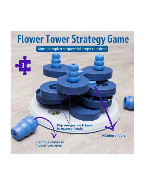 Load image into Gallery viewer, Dog Activity Flower Strategy Game, Level 3, Advanced Dog Puzzle Toy, Treat Dispenser
