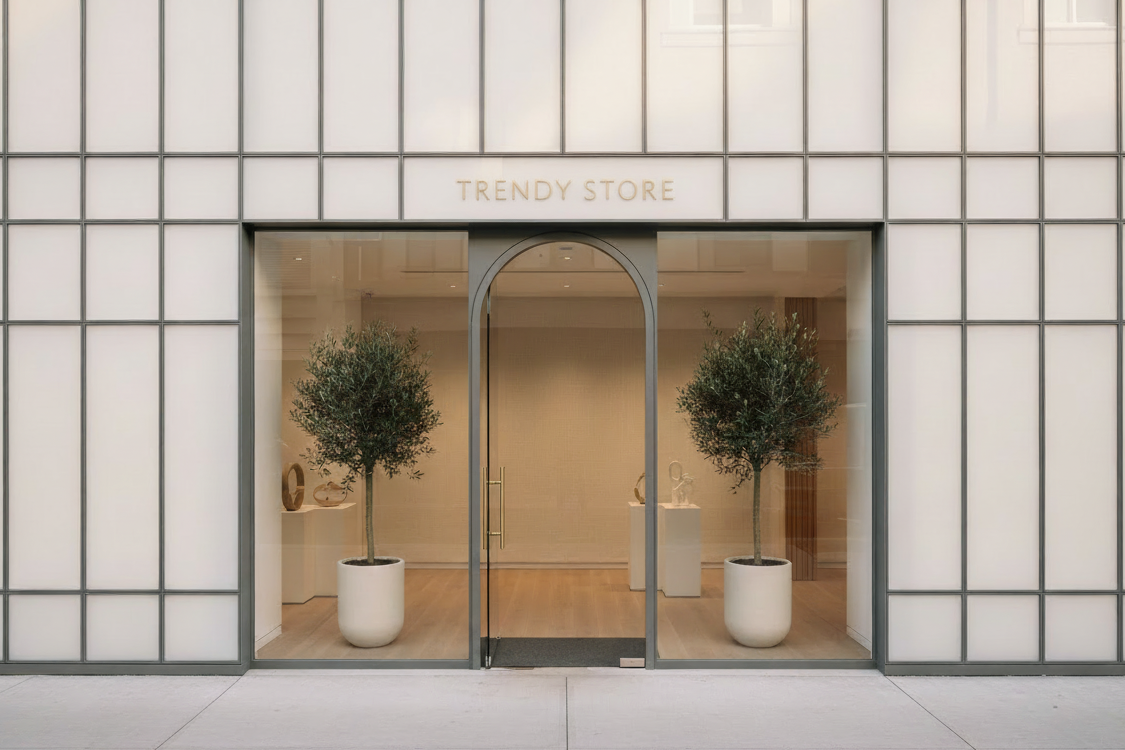 change store sign to Trendy Store