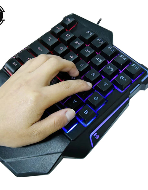 Load image into Gallery viewer, USB One-Handed Keyboard Gaming Mechanical Feel Keyboard Portable 35 Keys Mini Wired Keyboard Ergonomic Gaming Keyboard
