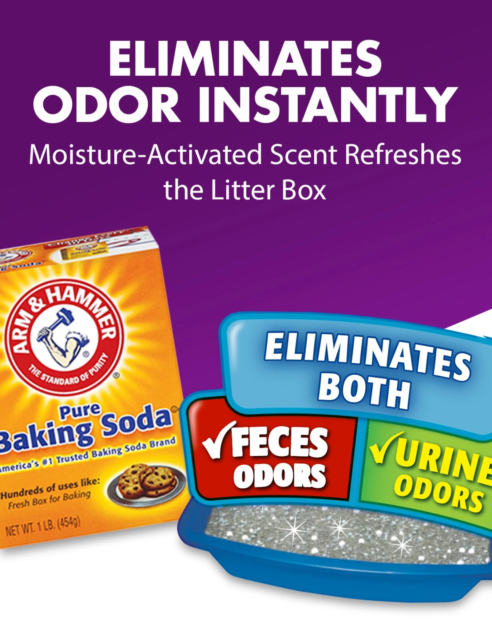 (2 Pack)  Double Duty Cat Litter Deodorizer and Pet Odor Eliminator, 33 Oz Box